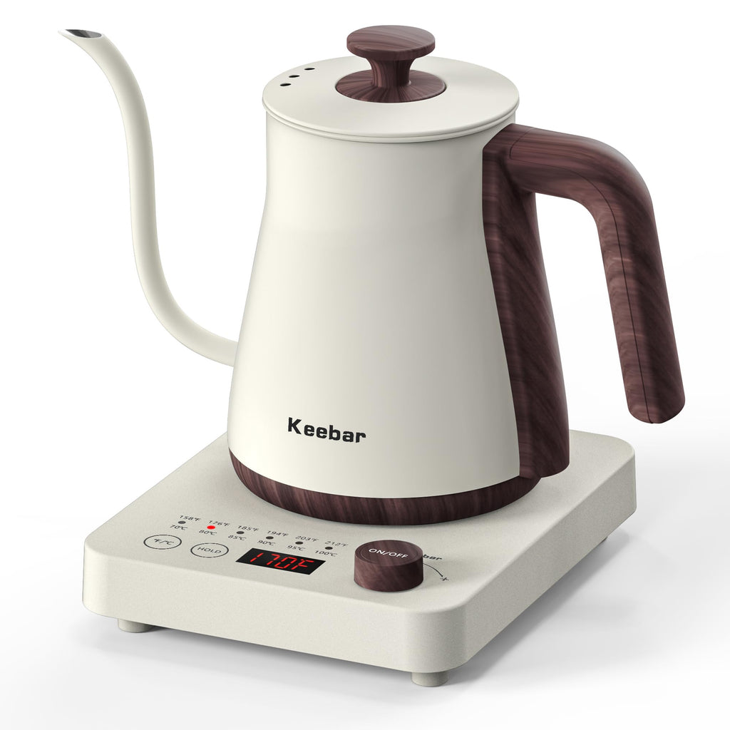 Keebar Gooseneck Electric Kettle, 0.8 L, 1000W, 6 Temp Presets, LED Display
