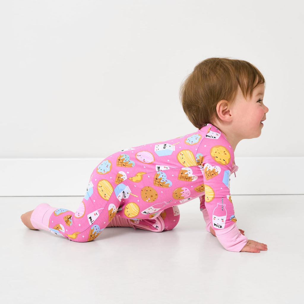 Little Sleepies Baby Pajamas, Pink Cookies & Milk, 12-18M