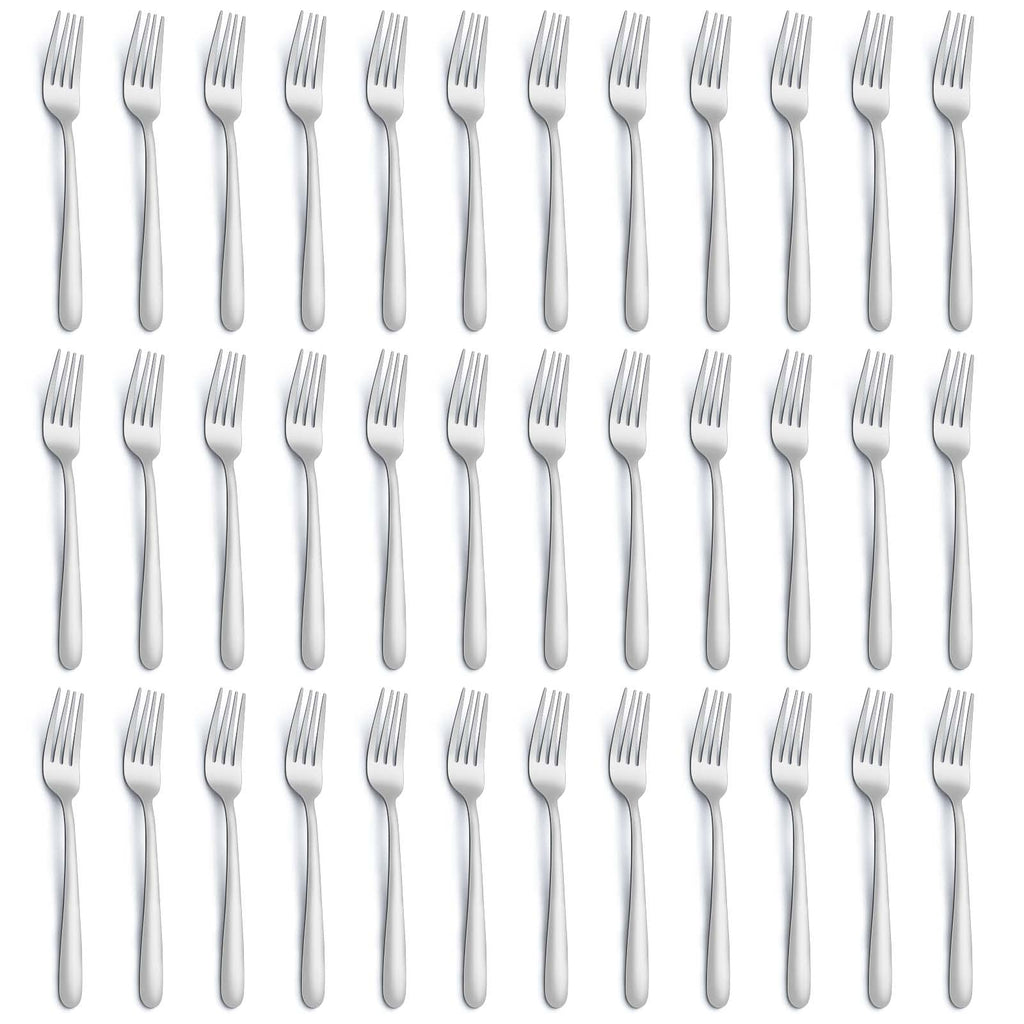 Gymdin 24 Pieces Teaspoons Set, 6.4 Inches Spoon Set, Stainless Steel Silverware, Small Spoons with Pearl Dot Design Handle, Dishwasher Safe, Tea Spoons Suitable for Home and Restaurant