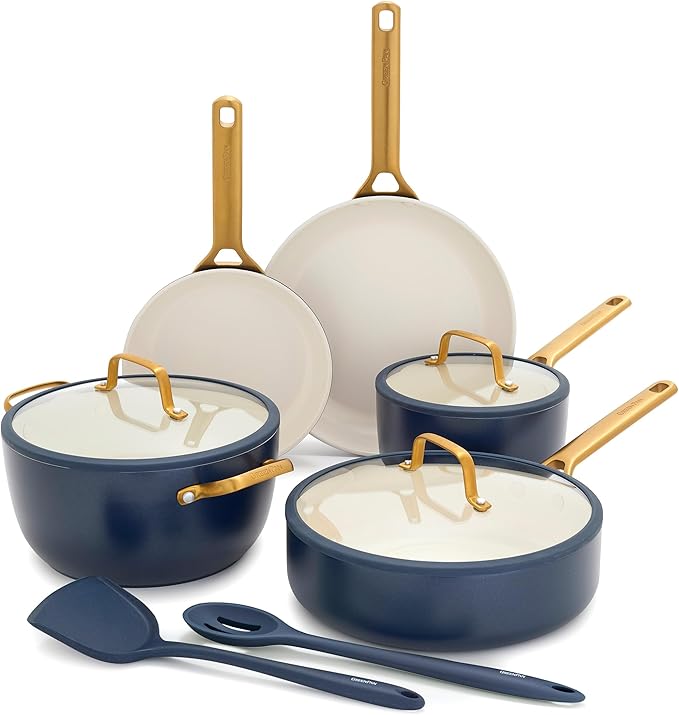 GreenPan Nonstick Reserve Pro 10 Piece Cookware Set, NSF Certified Ceramic, Hard Anodized PFAS-Free Pots & Pans Set with Lids, Stainless Steel Handles, Oven & Dishwasher Safe