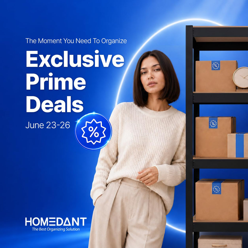 HOMEDANT House 36.2" W 5 Tier Heavy Duty Garage Shelving Adjustable Metal Rack Storage Shelves Standing Shelf Unit Organizers Pantry Closet Office Black 1Pack