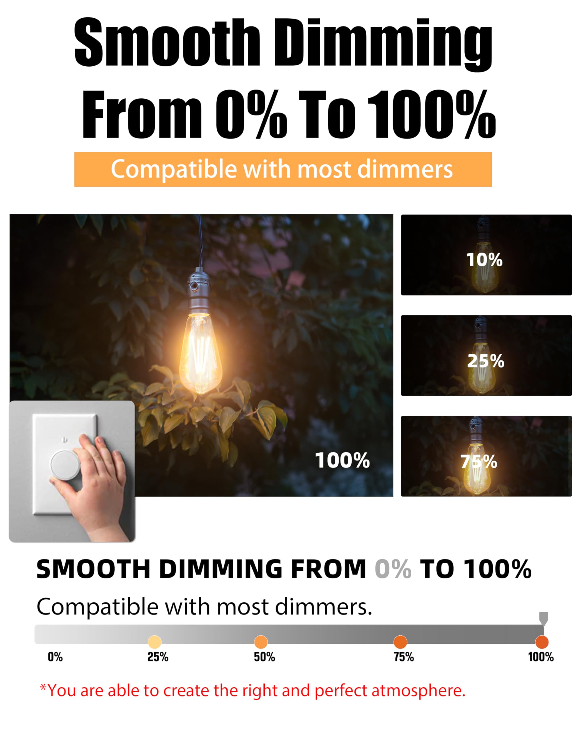 Lumiverse 60 Pack E26 led Bulb 60 watt dimmable Vintage LED Edison Bulbs 5.5W, 60W Equivalent, 2700K Soft White, Antique Style ST19/ST58 LED Light Filament Bulbs, CRI 90+, E26 Base