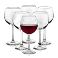 Libbey Vina Glassware Set, Elegant, Balloon-Shaped Red Wine Glasses Set of 6, Long Stem Wine Glasses for Weddings, Birthdays, and Special Occasions