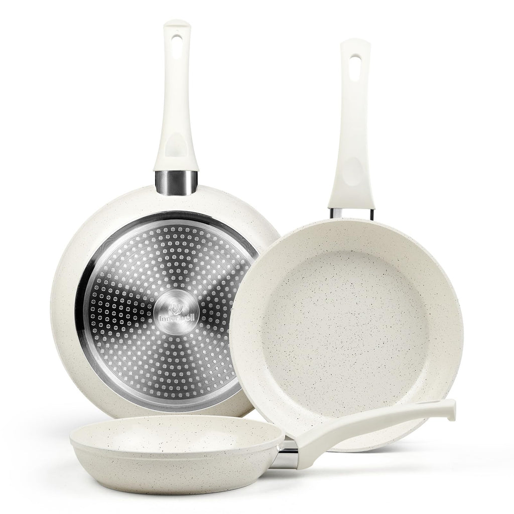 Innerwell Nonstick Ceramic Frying Pans Skillets Set 8"+9.5"+11"