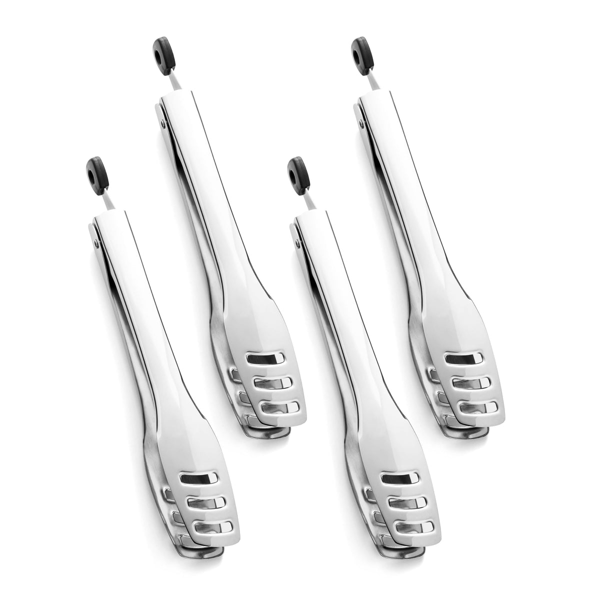KINGSTONE 18/10 Stainless Steel Serving Tongs 4 Piece, 10.62 inch