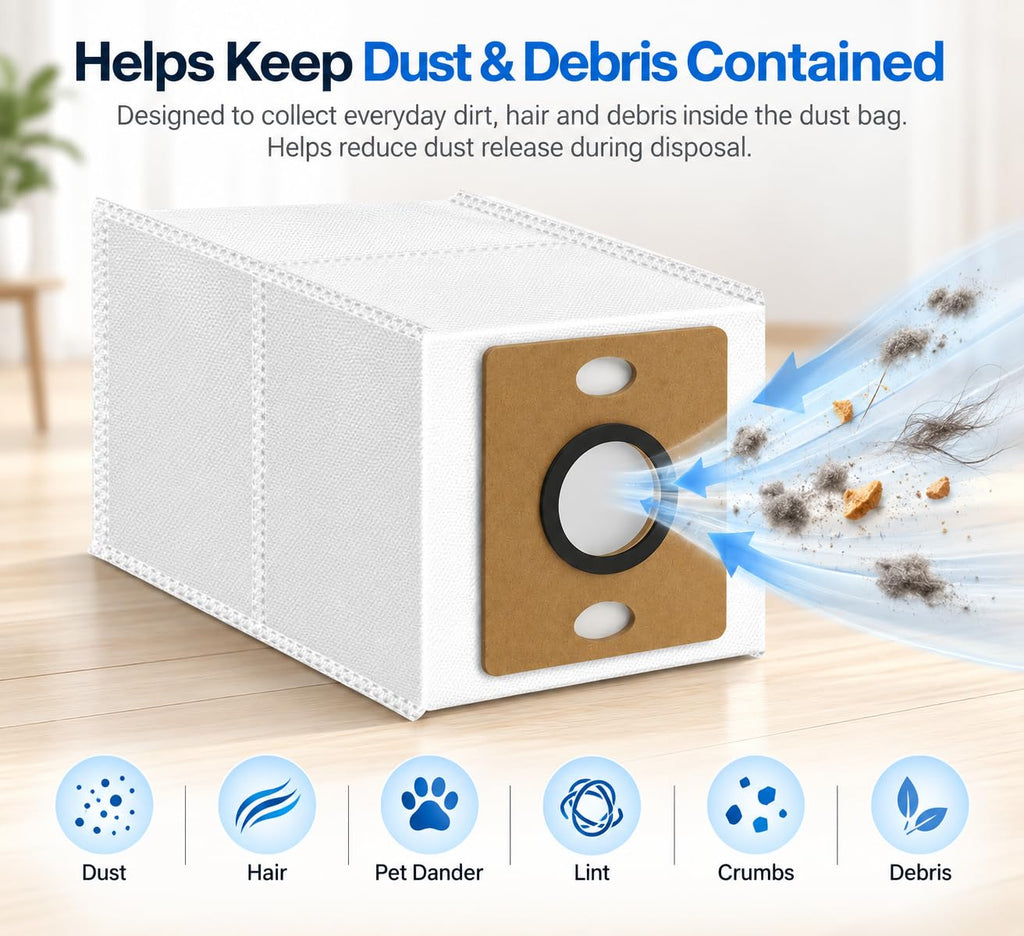 Bluevisk 14 Pack A30 Pro Dust Bags for ILIFE A12 Pro/A30 Pro/V9/V9 Pro/Robot Vacuum Bags 3.2 L Large Capacity Heavy Duty Bags for Home Vacuum