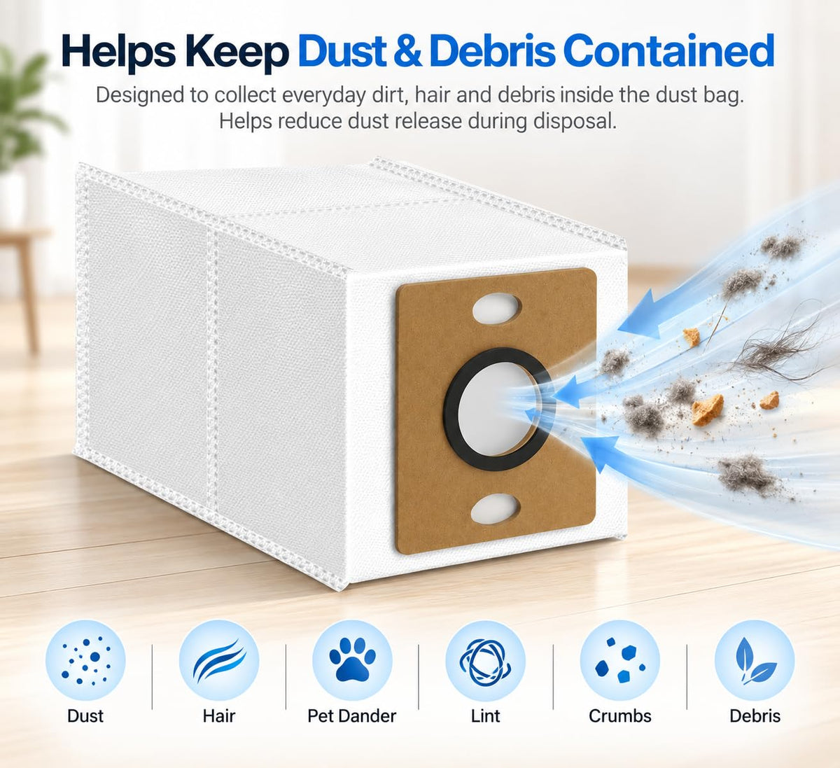 Bluevisk 14 Pack A30 Pro Dust Bags for ILIFE A12 Pro/A30 Pro/V9/V9 Pro/Robot Vacuum Bags 3.2 L Large Capacity Heavy Duty Bags for Home Vacuum
