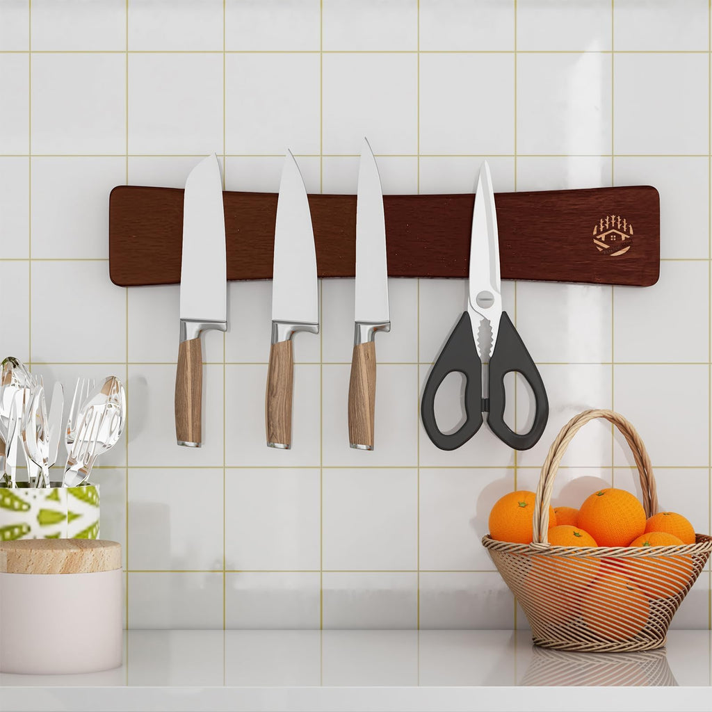 Magnetic Knife Strip, 16 Inch Magnetic Knife Holder for Wall, No Drilling