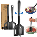Foldable Meat Chopper & Spatula 2-in-1 Ground Beef Masherwith Twist-to-Change Design, Heat-Resistant Kitchen Utensil, Dishwasher Safe Non-Stick Cooking Tool