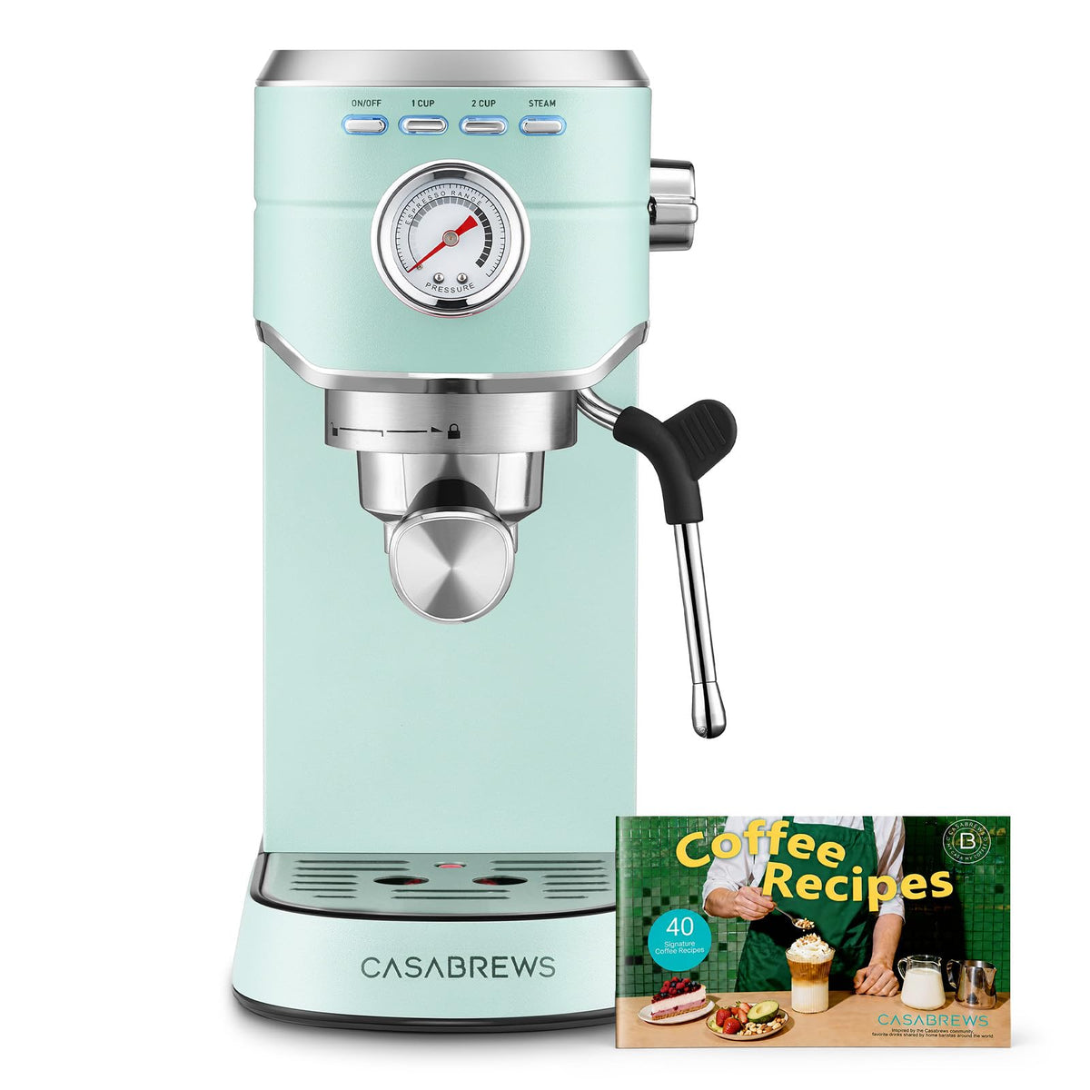 CASABREWS CM5418 Espresso Maker, Compact Espresso Machine with Milk Frother