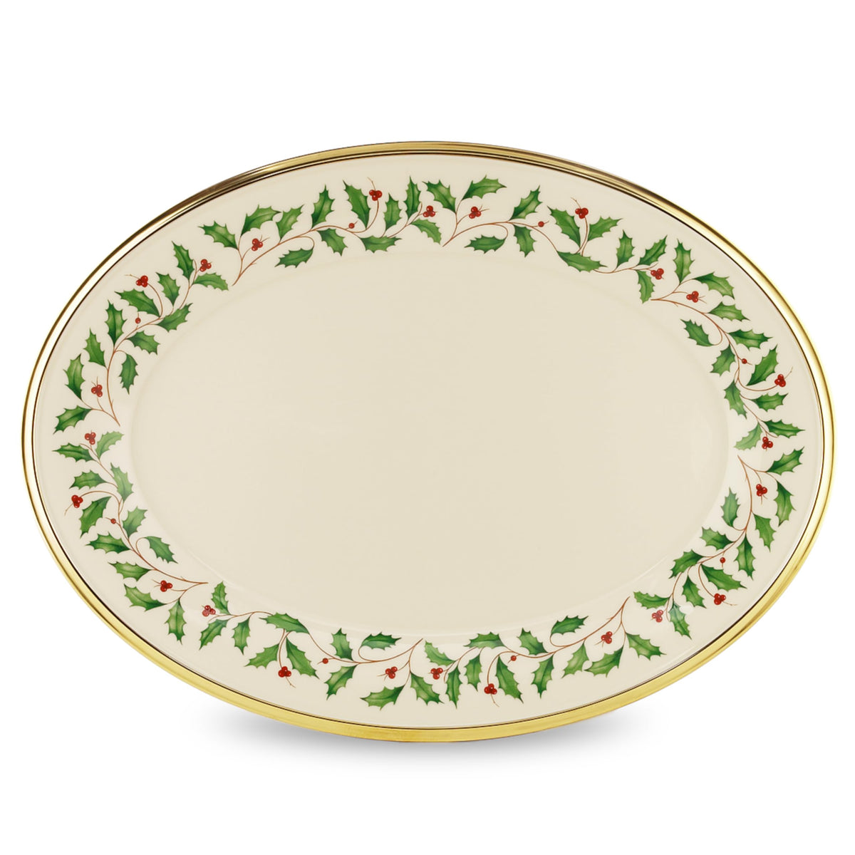 Lenox Holiday Porcelain Oblong Christmas Serving Platter