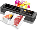 MegaWise Vacuum Sealer Machine, 80kPa Powerful Suction, One-Touch Automatic Food Sealer with Built-in Cutter & Bags Included, Dry Moist Modes for All Saving needs