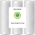 MegaWise 3 Rolls of Vacuum Sealer Machine Bags, 8 inch wide and 21.6 Feet Long for Megawise & other brand vacuum sealers Perfect for Meal Prep and Sous Vide Cooking