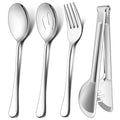 LIANYU 12 PCS Large Serving Utensils Set, 9.8 Inch Slotted Spoons and Forks