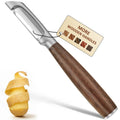 Vegetable Peeler, Swivel 304 Steel Blade, Wood Handle, Black Walnut