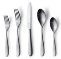 Danialli Matte Silverware Set, 18/10 Stainless Steel Satin Flatware, Modern Brushed Finish Cutlery, Dishwasher Safe & Durable, Built to Last (40-Piece, Marettimo)