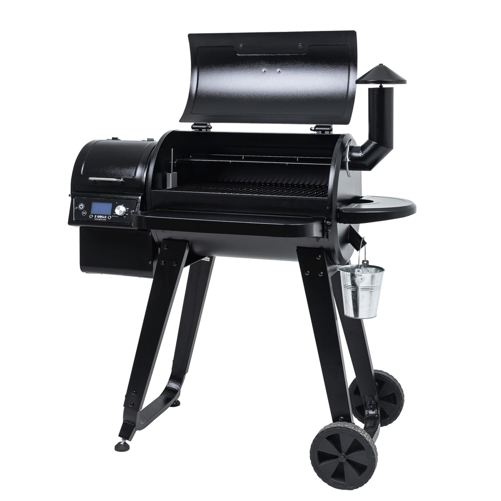 Z GRILLS ZPG-450A Wood Pellet Grill & Smoker with PID V3.0 Controller, 459 Sq in Cook Area, Meat Probe, Foldable Shelf&Side Shelf, 8 in 1 BBQ Grill Outdoor Auto Temperature Control, Black