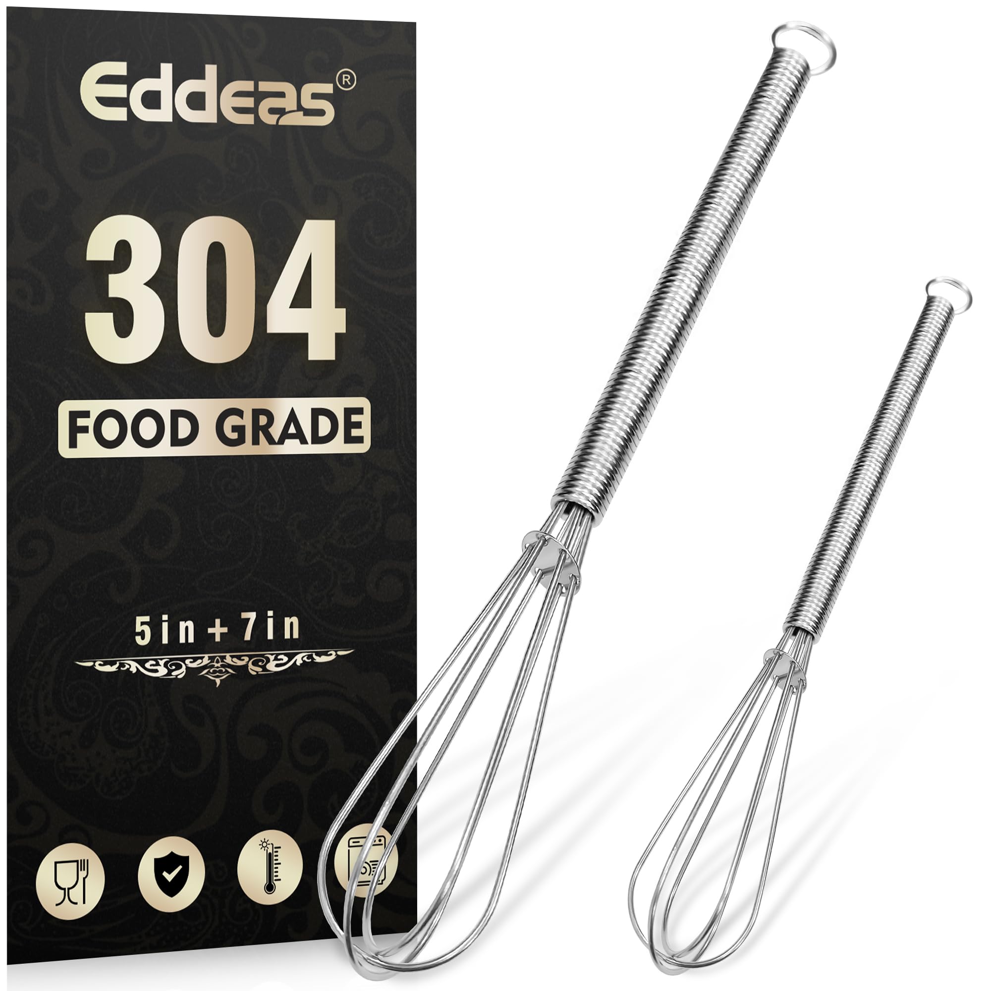 Mini whisks, Small Whisk 304 Stainless steel for Whisking 5",7 inch