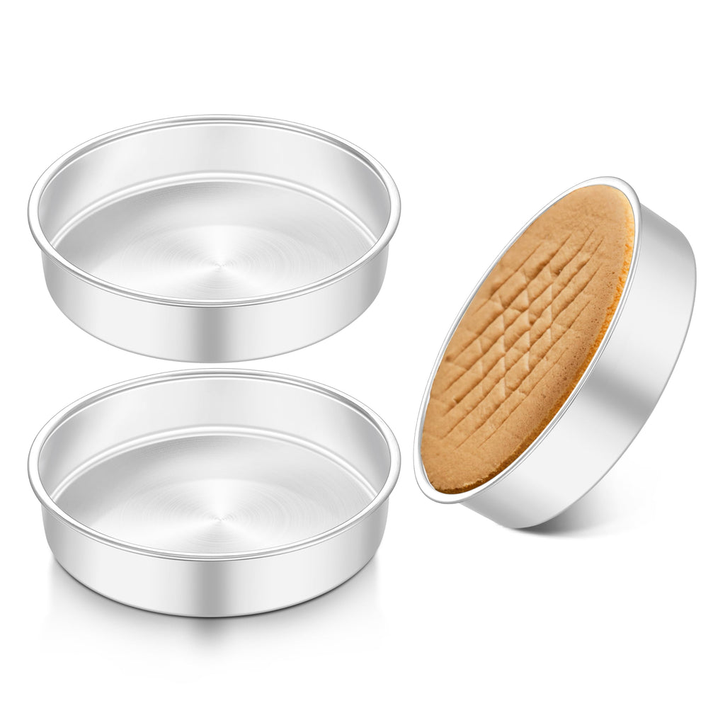 Homikit 4 Inch Round Cake Pan set of 3, Mini Layer Cake Baking Pans