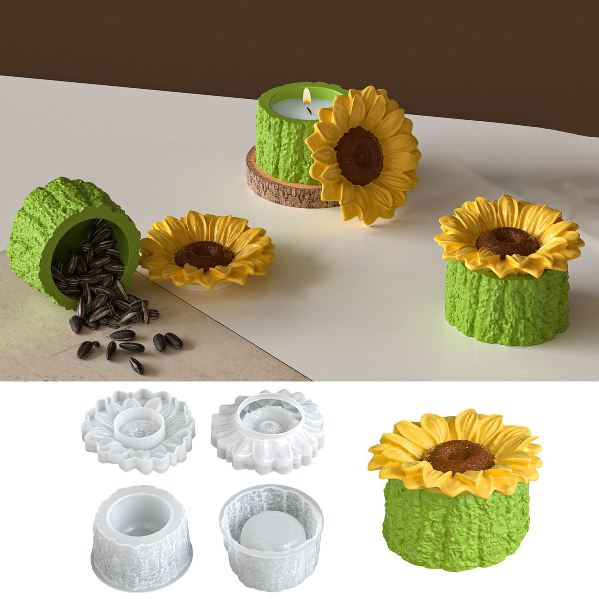 Elephant Animal Resin Casting Mold - 3D Silicone Mold for Candle Making & Home Decor