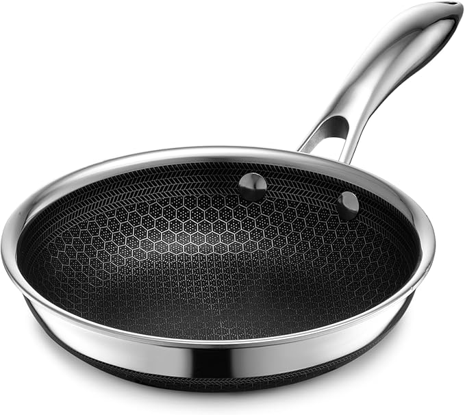 HexClad 10" Hybrid Nonstick Frying Pan with Lid, Dishwasher & Oven Safe