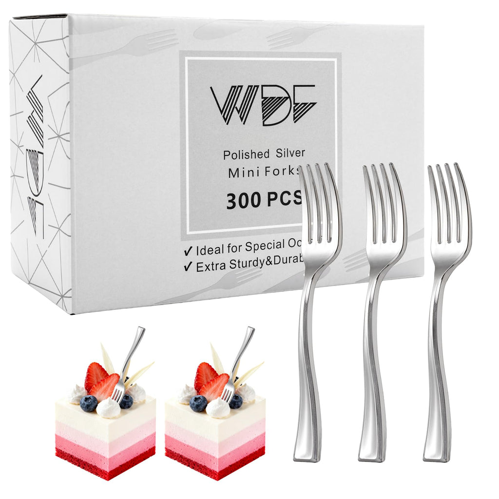 WDF 300PCS Plastic Gold Mini Spoons - 4 Inches Gold Plastic Desserts Spoons, Heavy Duty Disposable Spoons Perfect for Coffee, Cake, Appetizers,Ice Cream,Wedding, Birthday, Party