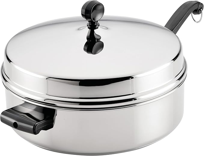 Farberware Classic Stainless Steel Stockpot with Lid, 6-Quart