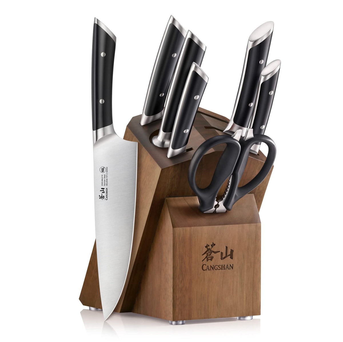 Cangshan HELENA Series German Steel Forged Knife Block Set (23-Piece, Black)