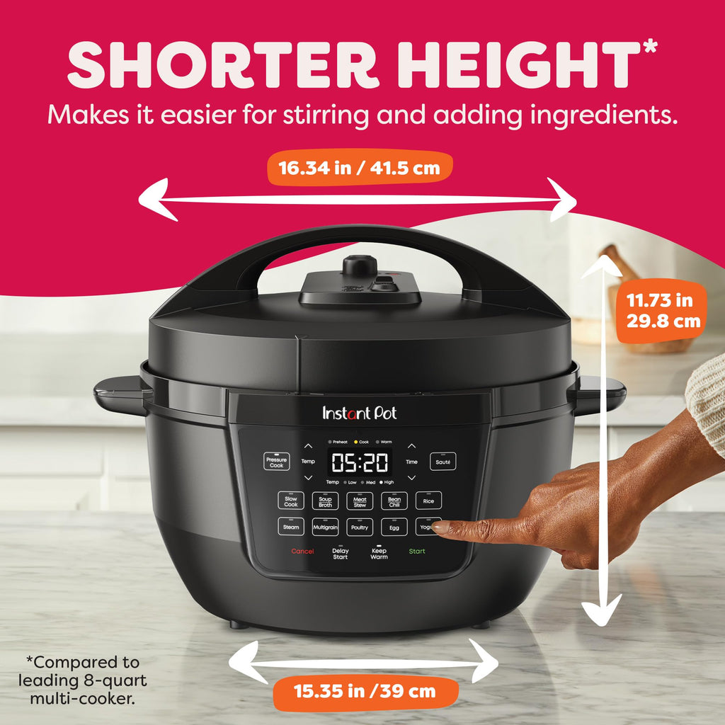 Instant Pot Rio Wide 7.5 Qt 7-in-1 Electric Pressure Cooker, WhisperQuiet