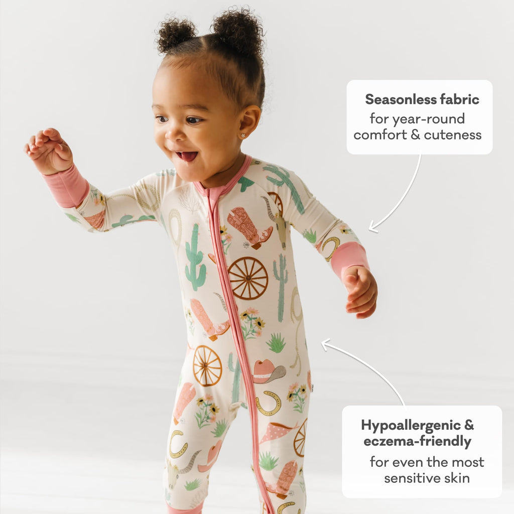 Little Sleepies Baby Pajamas, Pink Ready to Rodeo, 3T