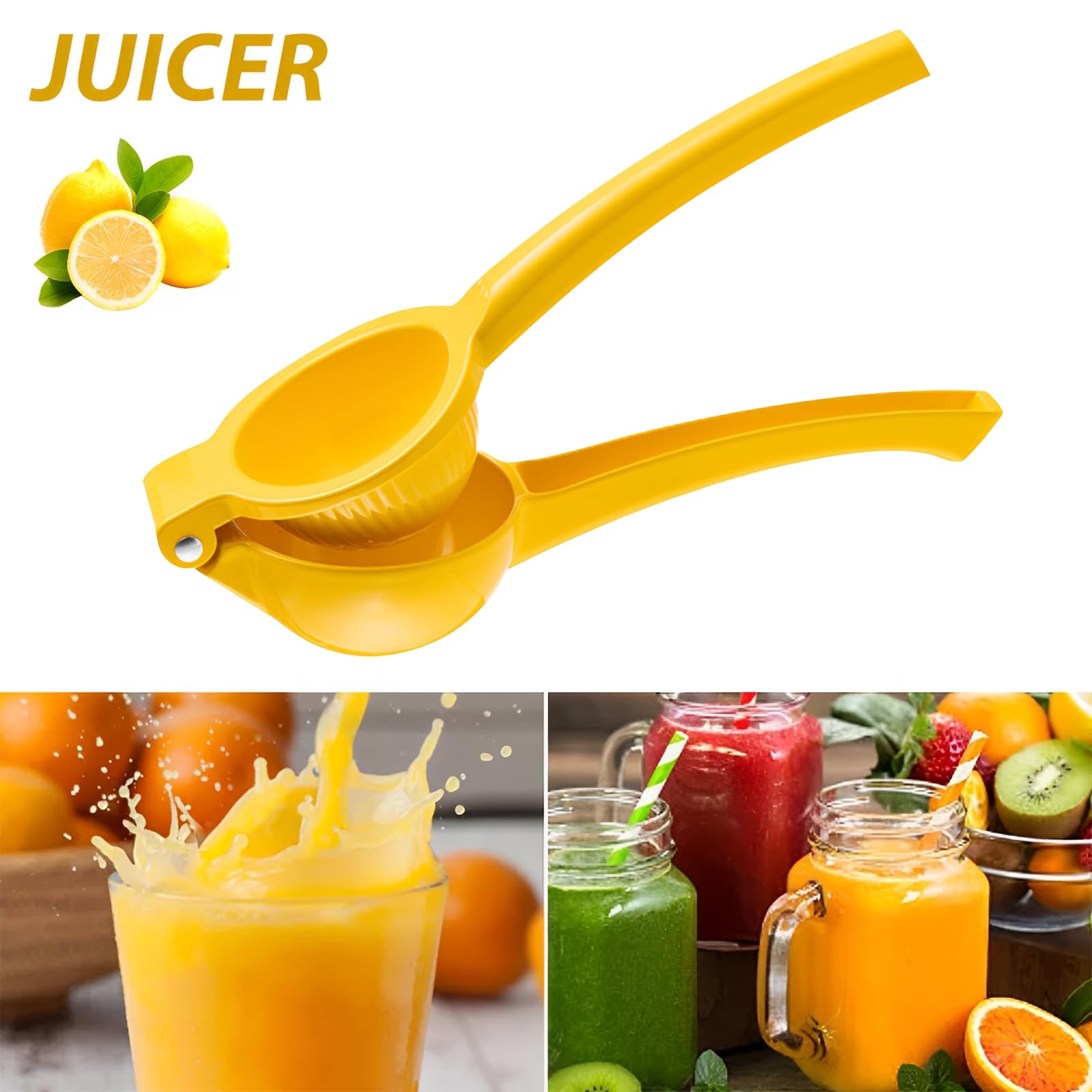 4 Pcs Lemon Squeezer Hand Press Aluminum Alloy Lime Squeezer Manual Citrus Juicer Multipurpose Lime Juicer for Kitchen Bar Restaurant
