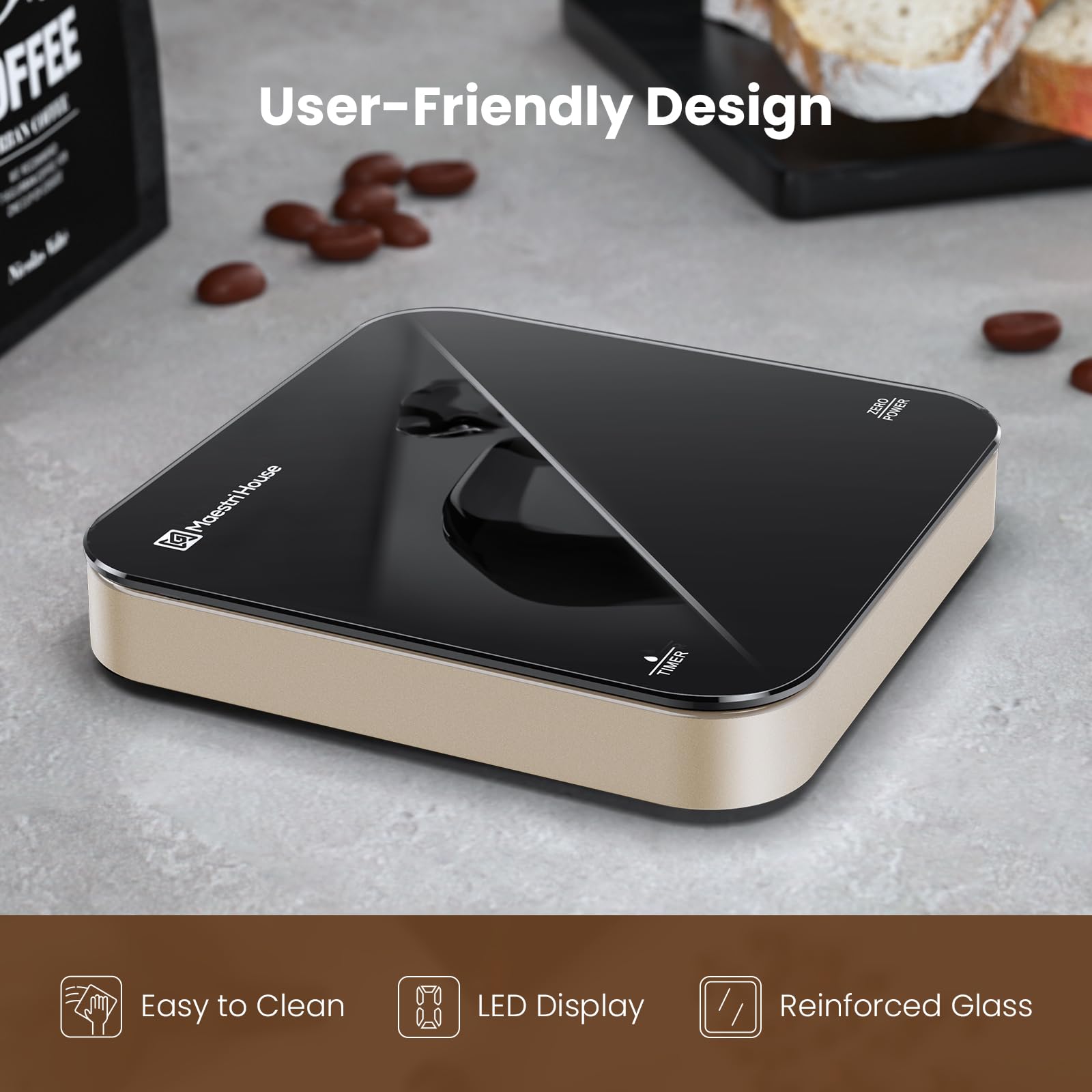 Maestri House S2 Espresso Coffee Scale with Timer 0.1g Precision Shot Scale