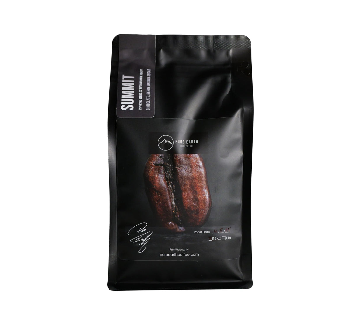 PURE EARTH COFFEE CO. Whole Bean Coffee, Brazil Single-Origin Beans, Dark Roast, Bold Gourmet Specialty Grade Coffee, Chocolate, Walnut, Bold and Smooth Flavor Notes 12oz