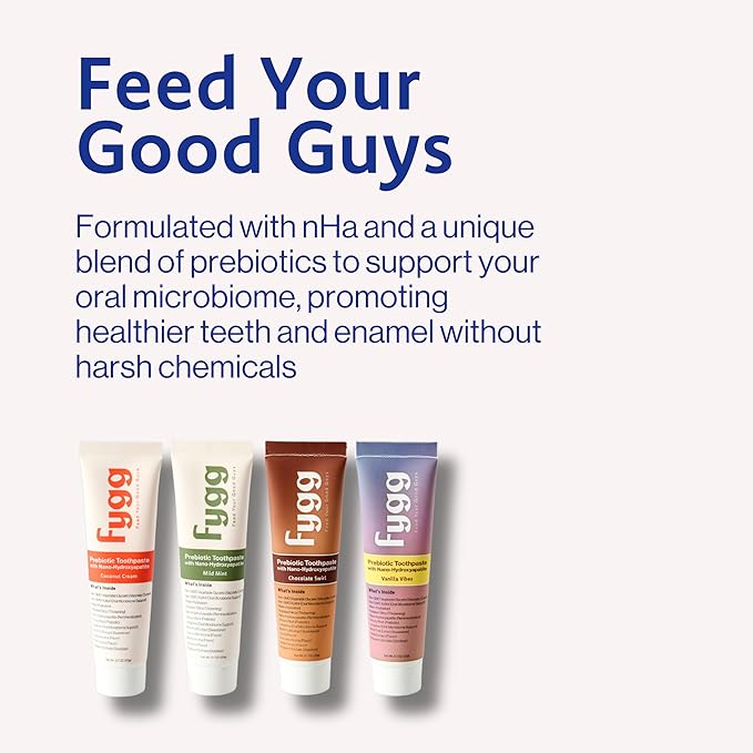 Fygg Fluoride-Free Toothpaste with Prebioitics – Coconut Cream Flavor (4oz) | Nano-Hydroxyapatite Remineralizing for Sensitive Teeth, Whitening & Enamel Repair