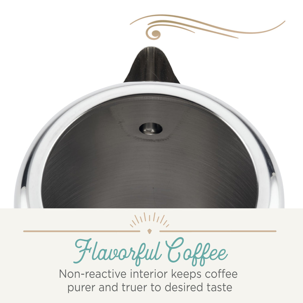 Farberware Classic Stainless Steel Yosemite Percolator Coffee Pot, 8-Cup, Stainless Steel