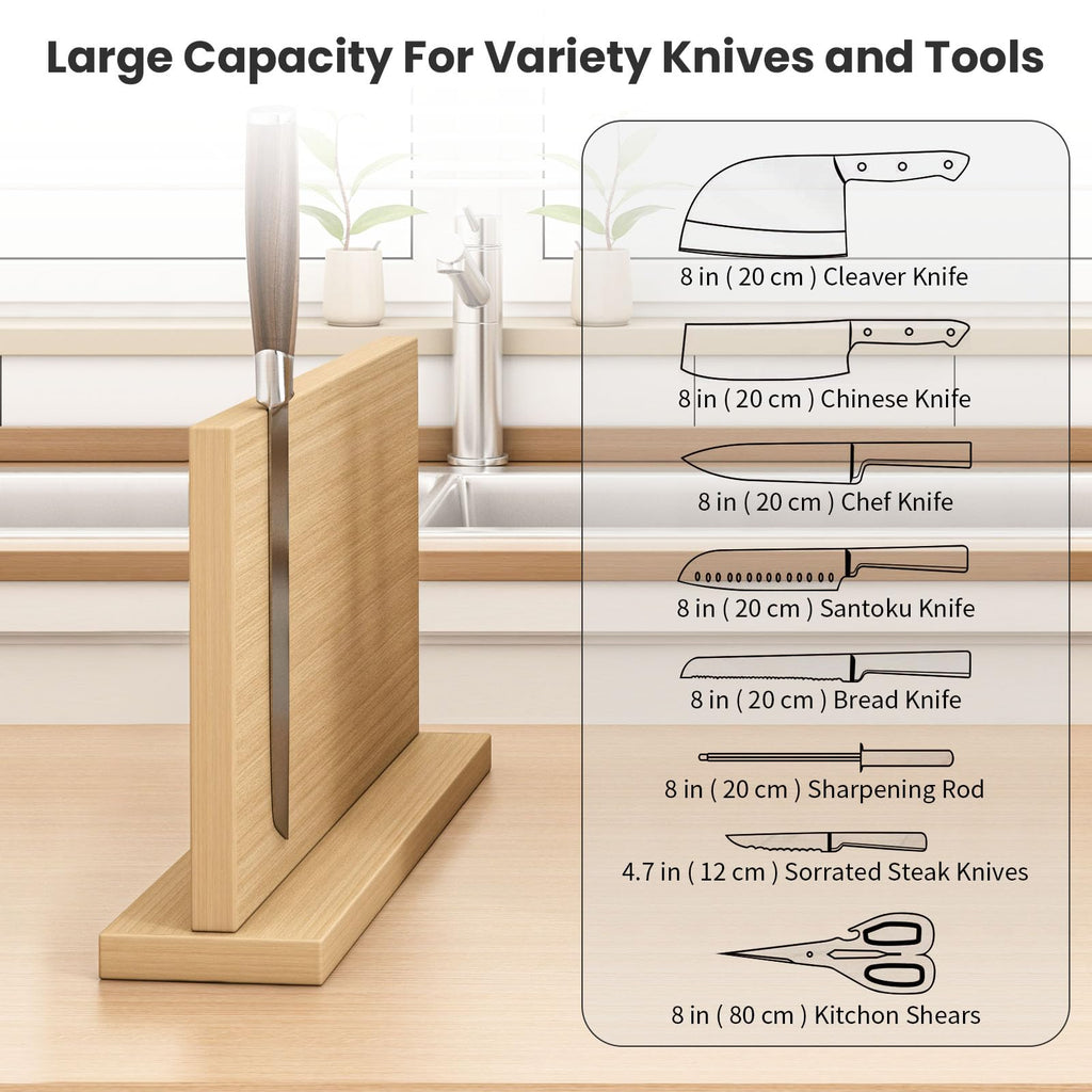 THMINS Large Magnetic Knife Holder, 16 x 9 Inch Magnetic Knife Block