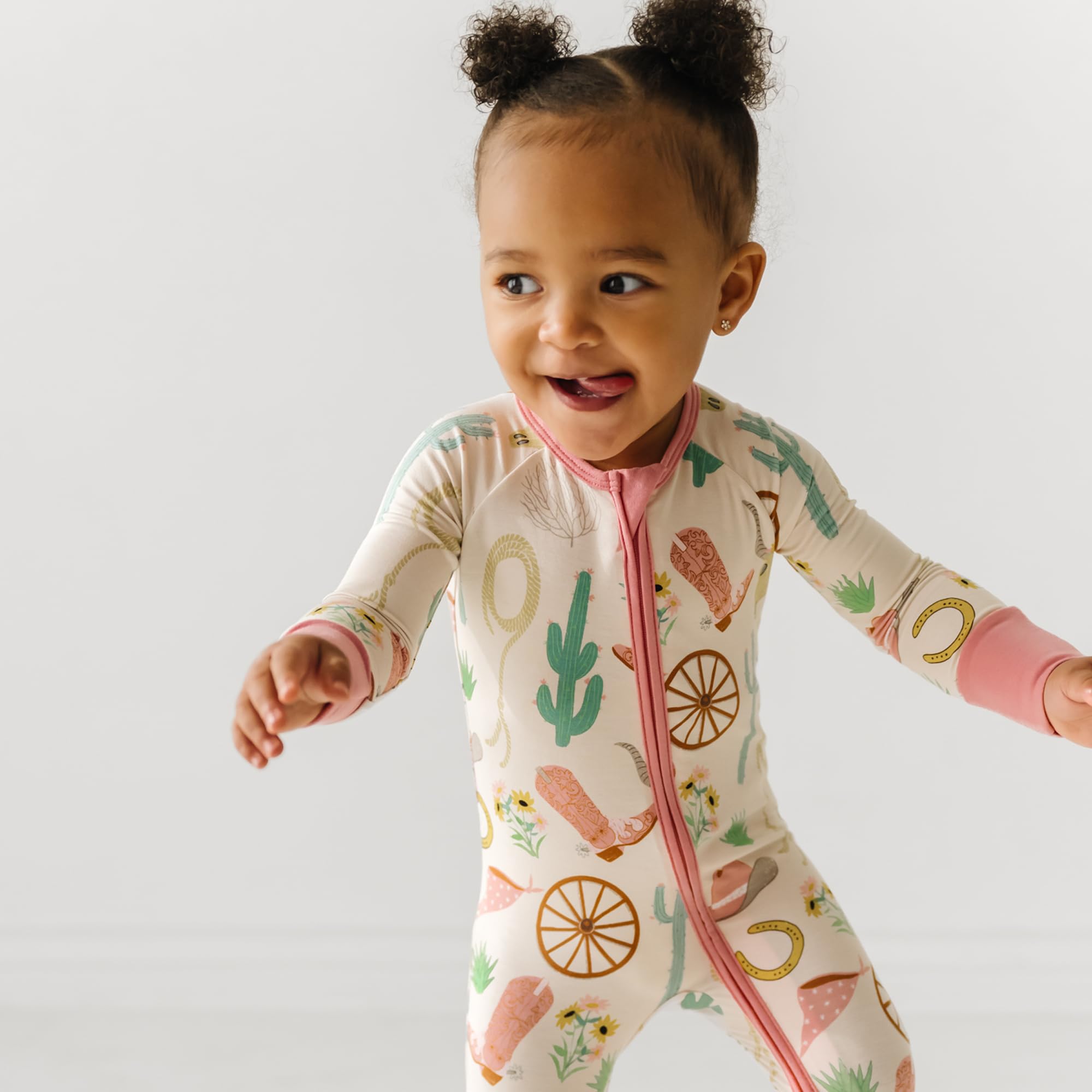Little Sleepies Baby Pajamas, Pink Ready to Rodeo, 2T