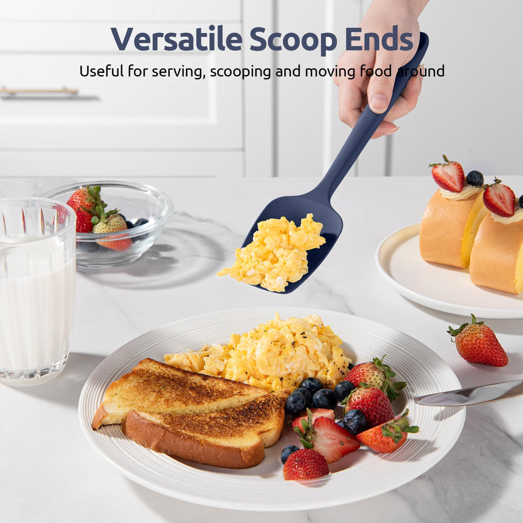 U-Taste Silicone Spatula Set, 600ºF High Heat Resistant, 3Pc, Midnight Blue