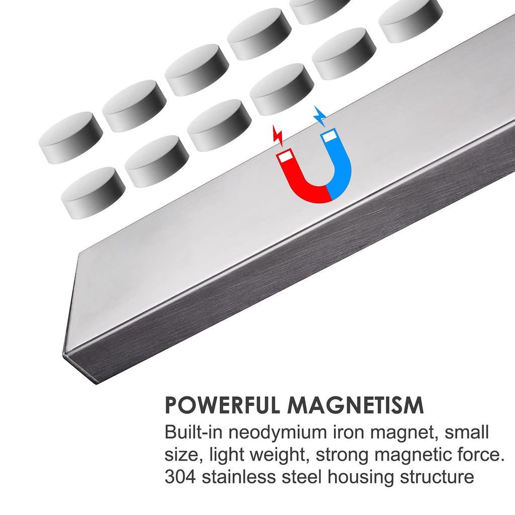 Enkrio 11.8 Inch Stainless Steel Knife Magnetic Strip with 3M Type, Silver