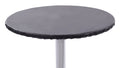 Yourtablecloth Heavy Duty Vinyl Round Fitted Tablecloth (Table Cover) with Flannel Backing Vibrant Colors Elasticized Tablecloth Great for Indoor and Outdoor Dining and Playing Cards 42” Black
