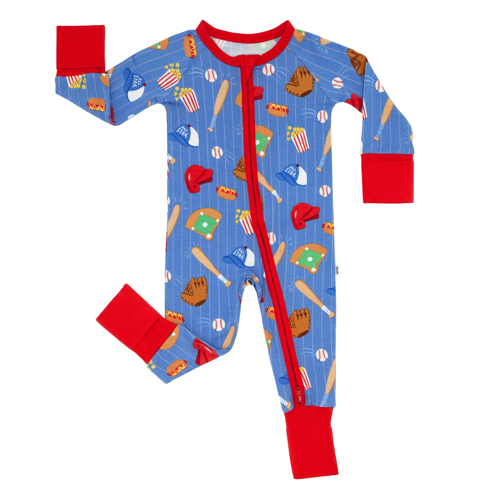 Little Sleepies Baby Pajamas, Blue All Stars, 18-24M