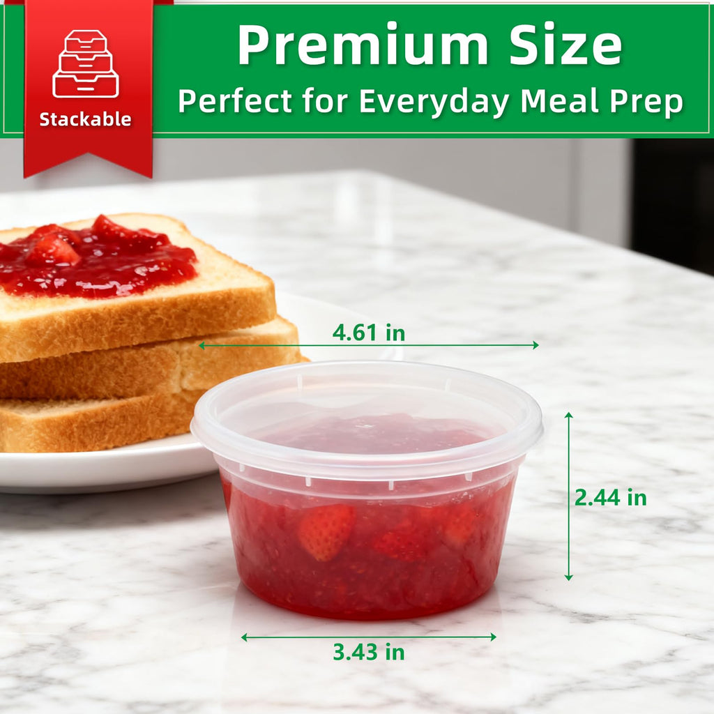 tropipak Deli Food Containers, Leakproof Storage Containers, 12 oz, 50 Pack