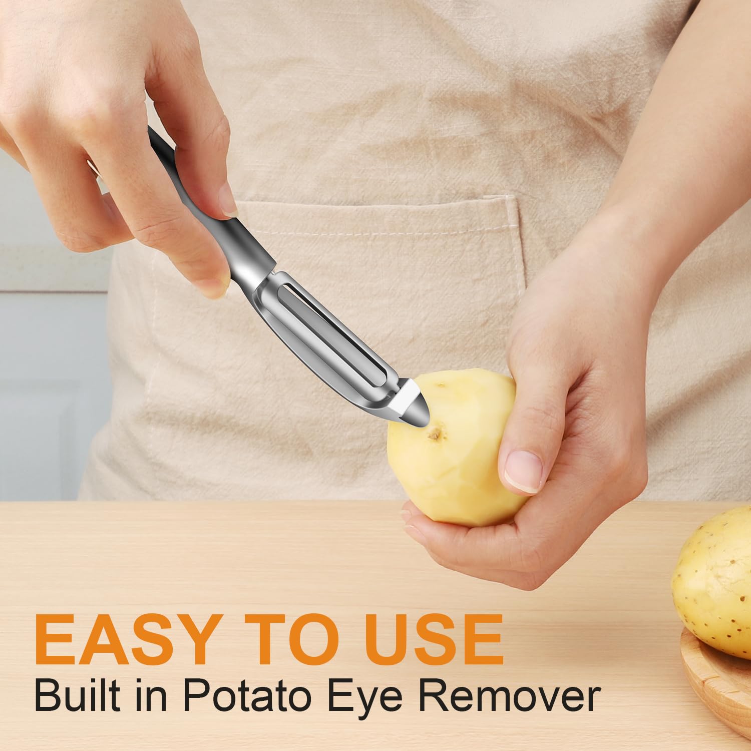 TACGEA Vegetable Peeler for Kitchen, Potato Peelers for Fruit Straight Blade, Durable Non-Slip Handle