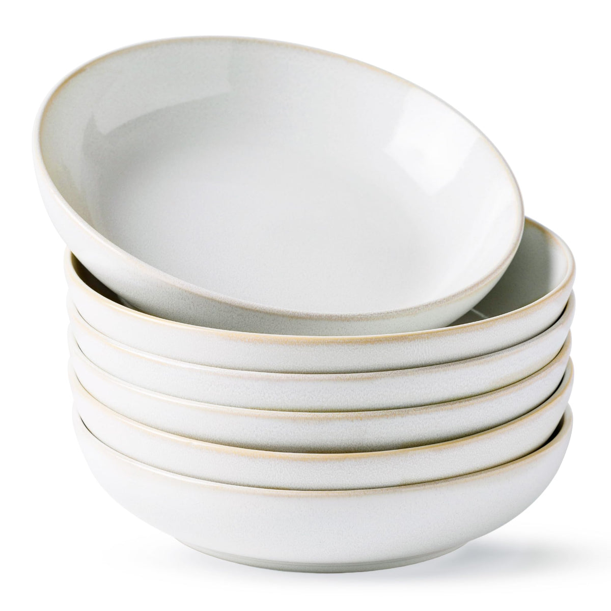 AmorArc 8.5’’ Ceramic Pasta Bowls Set of 4, 36oz Large Stoneware Bowls Set
