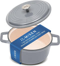Misen 7 QT Enameled Cast Iron Dutch Oven - Chip-Resistant Enamel Coating - Thick Iron Core For Heat Retention - Large Cooking Surface - Oven Safe, Induction Compatible - Traditional Lid