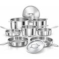 Nuwave Premium Tri-Ply Stainless Steel Cookware Set with Nesting Design