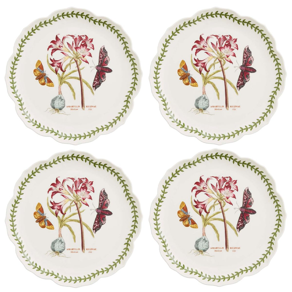 Portmeirion Botanic Garden Lotus Salad Plates - Scalloped Rim, Set of 4