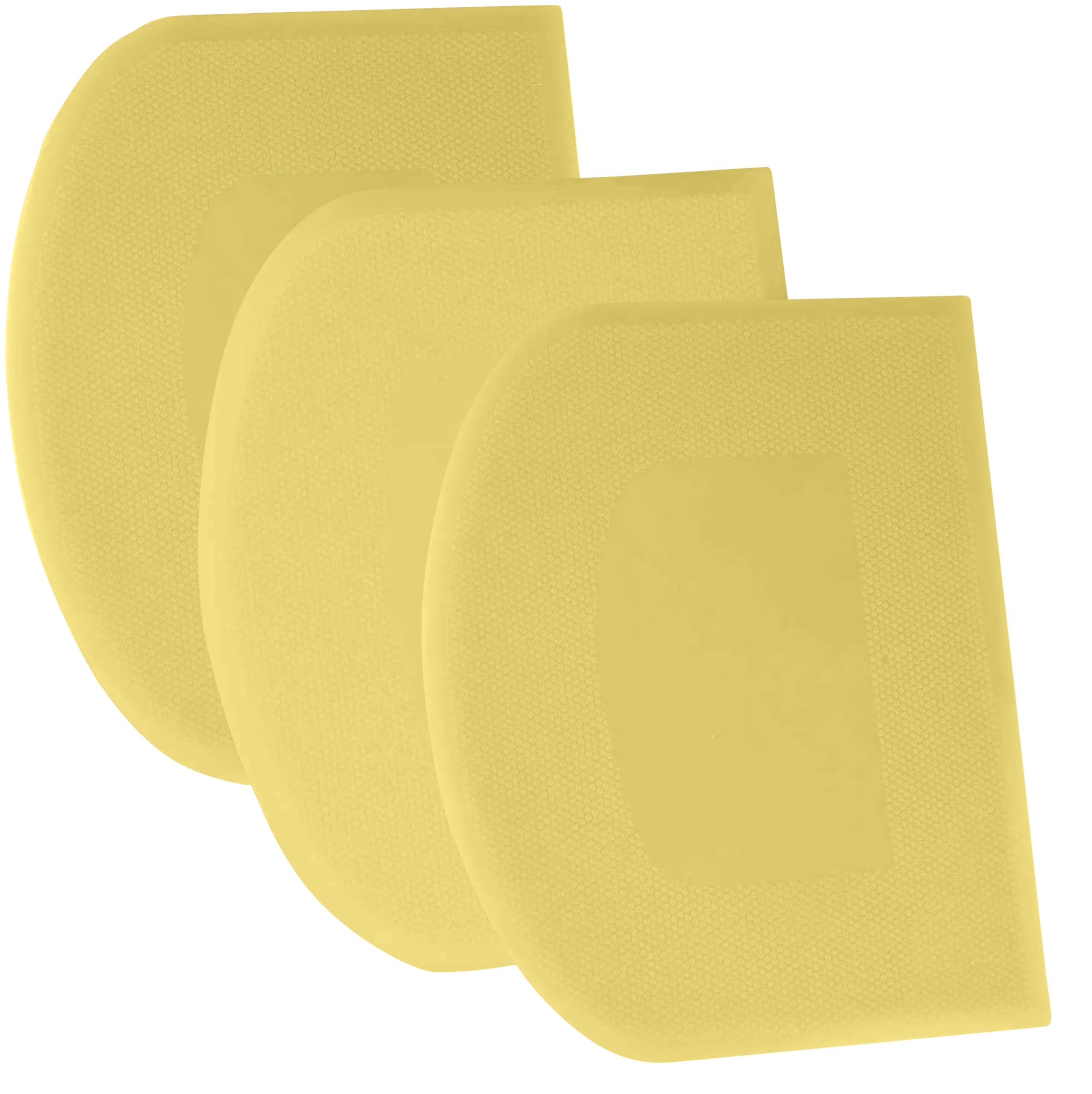 SURDOCA Dough Bench Scraper - 3P 7.1x4.9" Plastic Flexible Bowl Scraper, Sharp Edge & Angles Cake Scraper. Non-Slip Bakeware Decorating Tools Sculpting & Modeling Tools - Pure Yellow