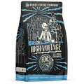 Bones Coffee Company High Voltage, Highly Caffeinated Unflavored Coffee, Medium Roast Low Acid Arabica Beans Compatible with Auto drip and French Press Coffee Maker, 12 Oz Whole Bean