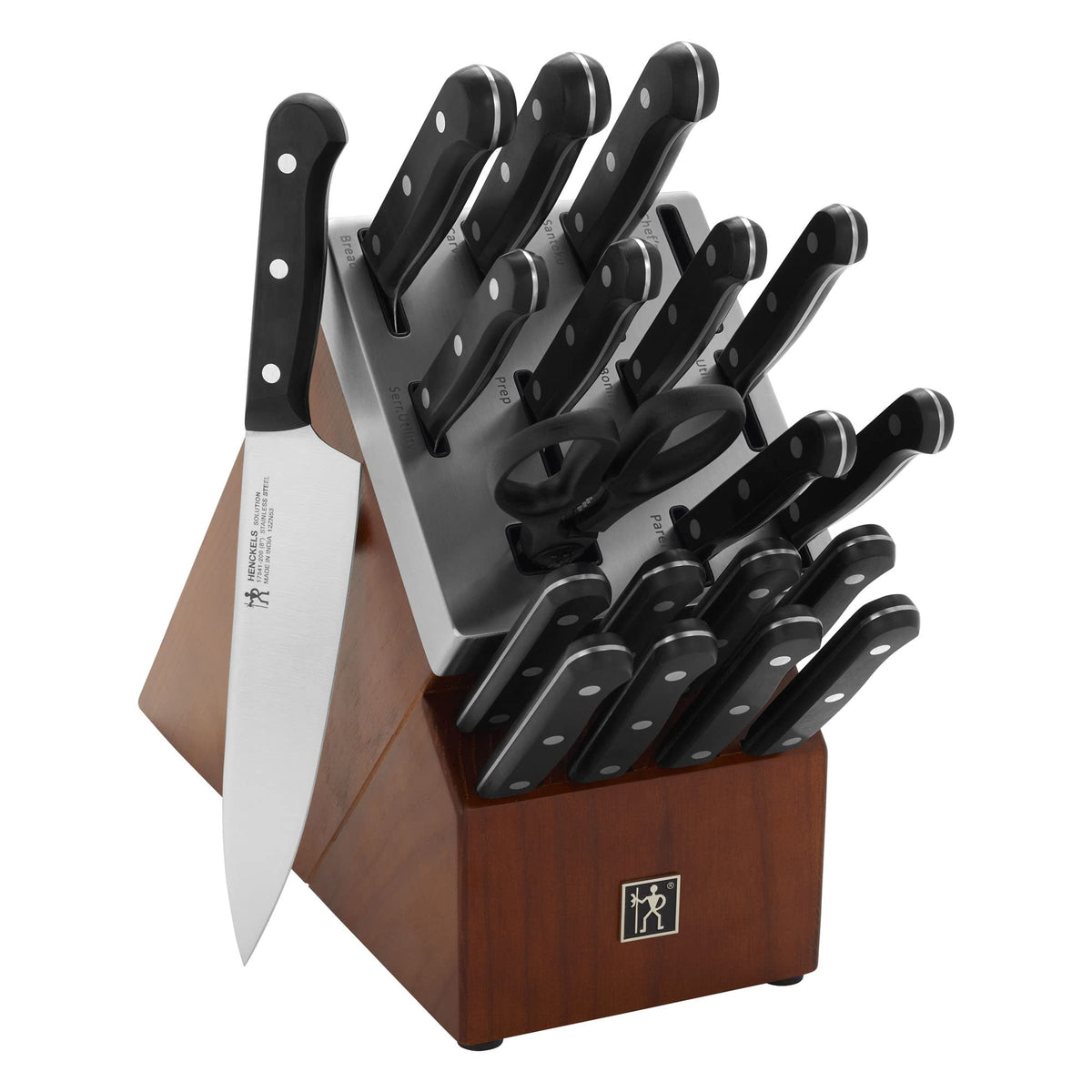 Henckels Solution Self Sharpening 20-Pc Knife Set, German Engineered, Brown